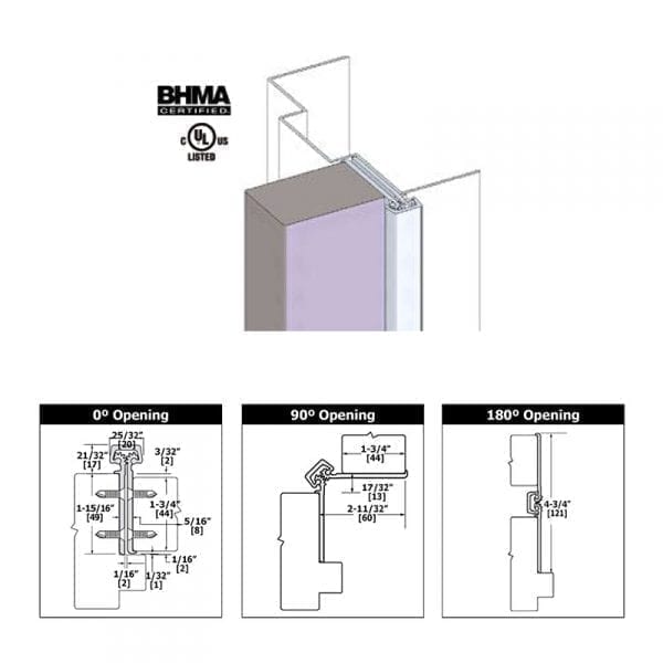Hager Roton 780224HD Heavy Duty Full Mortise Continuous Gear Hinge