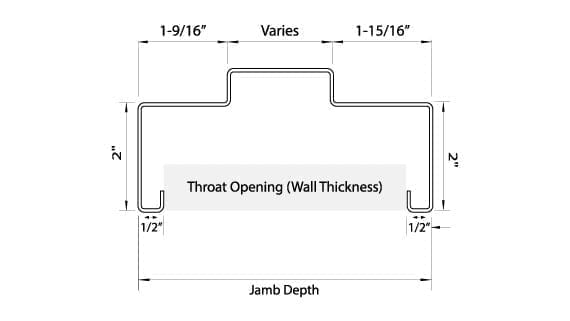 KD - Knocked Down Hollow Metal Drywall Frame, 16 Ga. Steel Frame