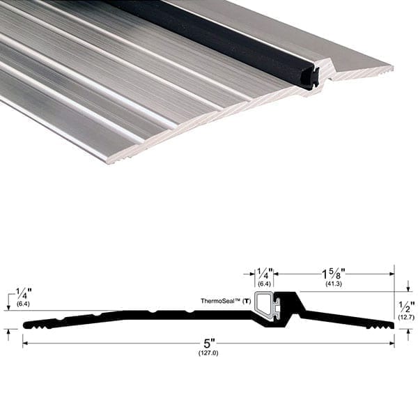 Zero 655A36" Saddle Threshold 5" W x 1/2" H Aluminum Mill Finish