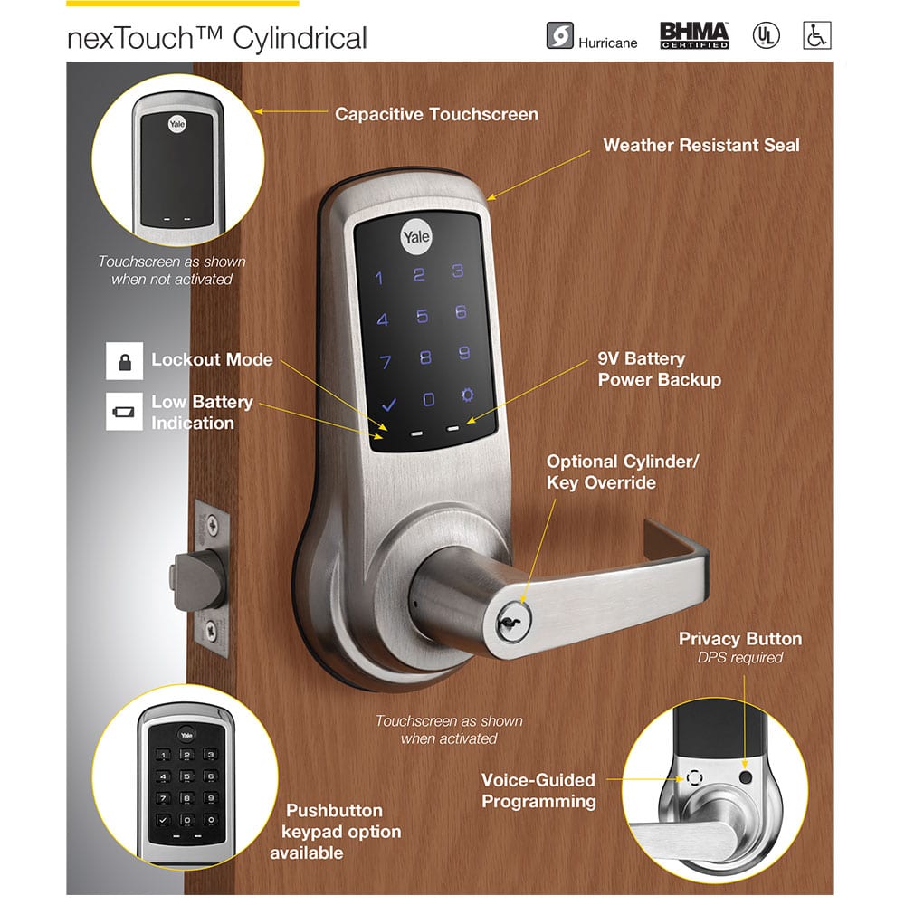 Yale NTB610NR AU nexTouch Touchscreen Keypad Lock