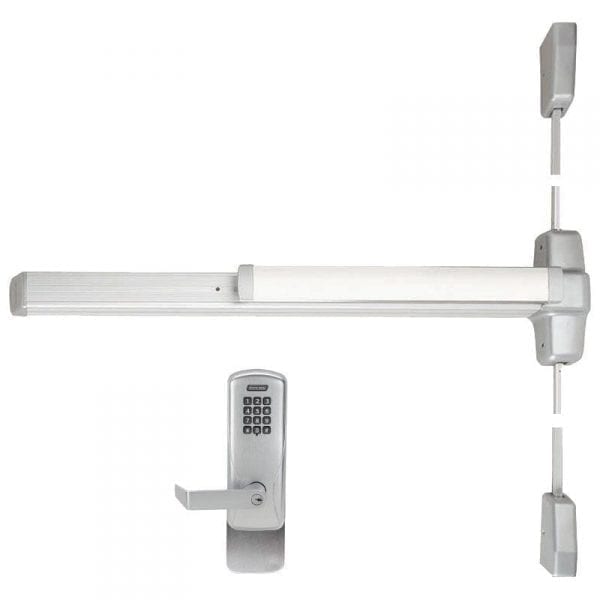 Von Duprin 9927 Vertical Rod Exit Device with Schlage Keypad Lever