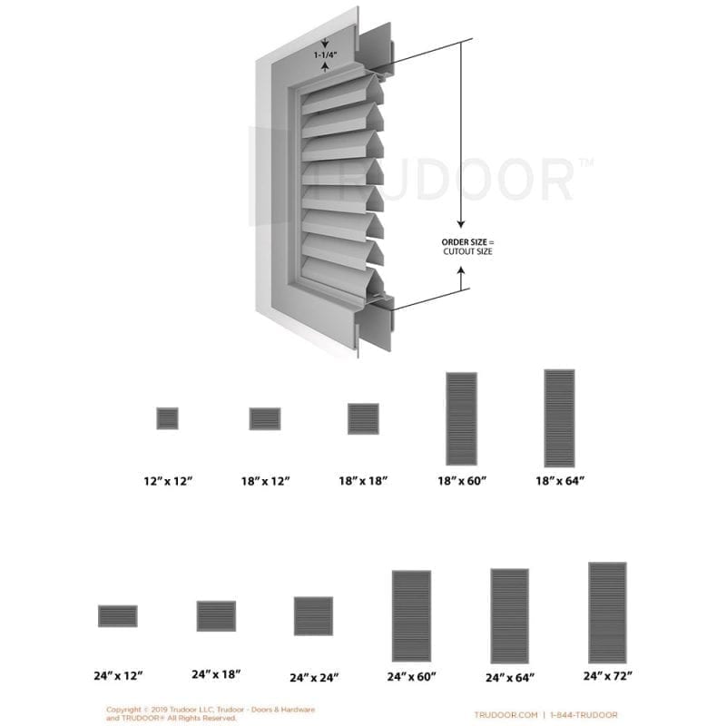 Air Louvers 800A1 Steel Door Louver with Inverted Y Blades