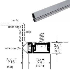 Pemko 332CR Door Jamb Perimeter Gasketing Weatherstrip Set