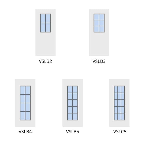 Air Louvers VSL Vision Lite Kit with Mullions French Door Lite Kits